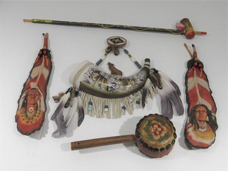 5 Piece Native American Decorative Art Lot