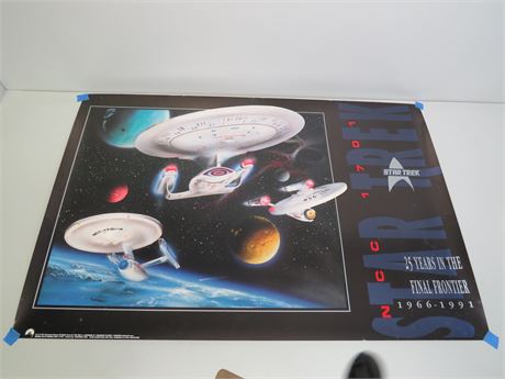 STAR TREK 25 Years The Final Frontier Commemorative Poster