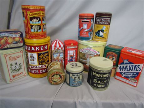 Collectable Tin Collection with 14 Containers