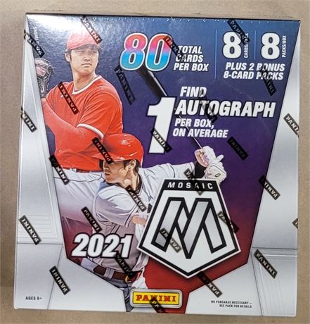 2021 Mosaic Baseball Factory Sealed Mega Box Guaranteed Auto