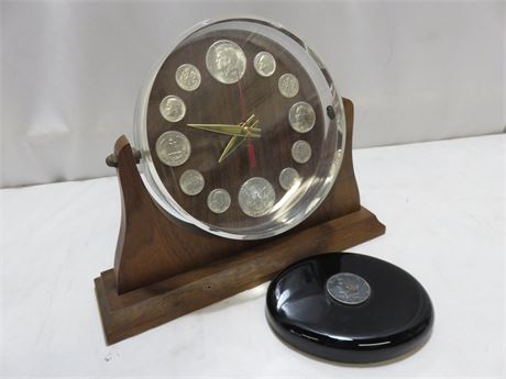 1964 Coin Face Mantel Clock