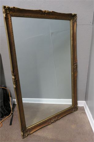 Gold Framed Mirror, Rectangular