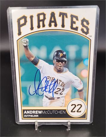 ANDREW MCCUTCHEON PITTSBURGH PIRATES SIGNED AND AUTHENTICATED OVERSIZED CARD