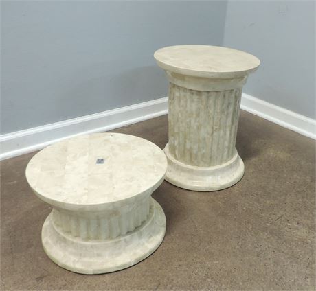 Set of Roman Marble Style Pedestals