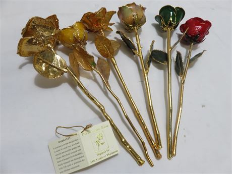 24Kt Gold Dipped Roses