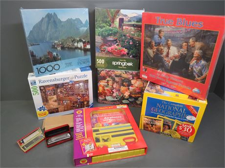 Puzzles / National Geographic CD ROM Set / Hohner Harmonicas