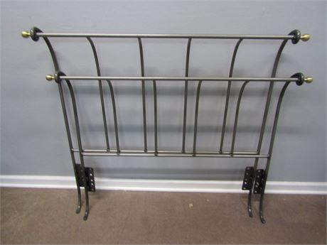 Wrought Iron Twin Bed, Head Board and Footboard with Supports