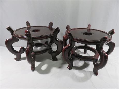 Asian Style Wooden Planter Stands