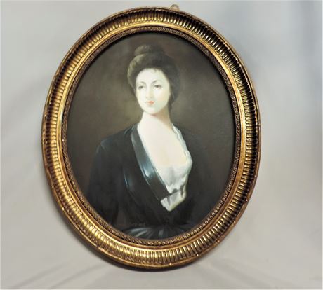 Signed Portrait of a Lady Painting
