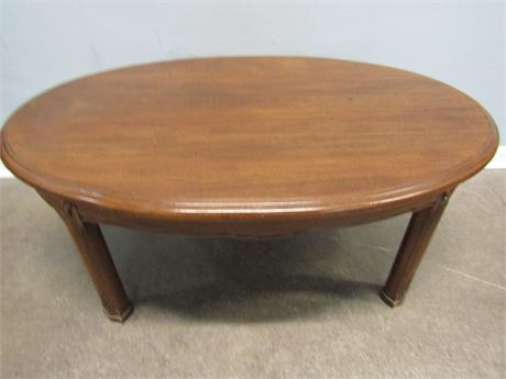 Solid Wood Cocktail Table, High End Oval shape by Old World Davis Cabinet Co.