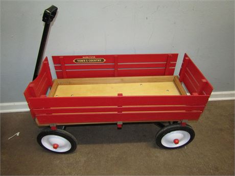 Vintage Wood Radio Flyer Town and Country Wagon,