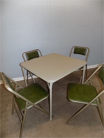 Vintage Folding Chairs & Table