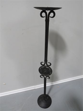 Wrought Iron Candle Pedestal Stand