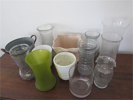 Glass / Ceramic Vase Lot