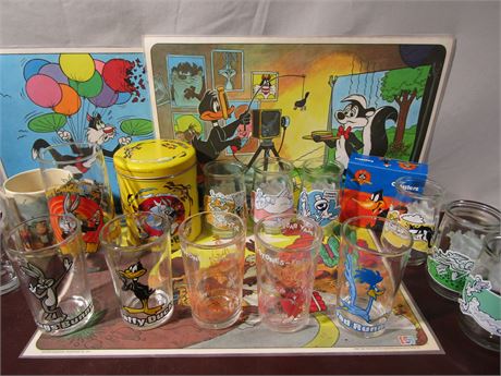 Warner Brothers Cartoon Collection, Place Mates, Tumblers, and More