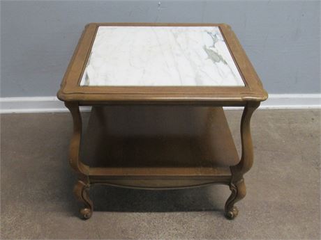 Side Table with Marble Top