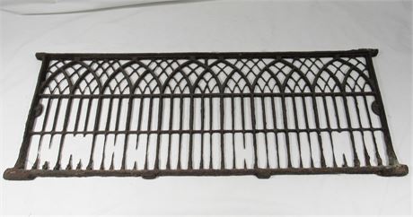 Antique Wrought Iron Gingerbread Grate
