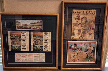 2 Cleveland Indians Municipal Stadium Framed Pieces