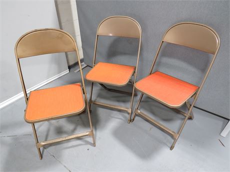 Mid-Century Metal Folding Chairs