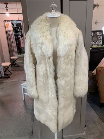 Luxurious White Fur Coat