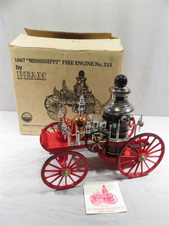 1867 Mississippi Fire Engine No. 313 Jim Beam Whiskey Decanter