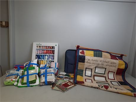 Cross Stich & Quilting Lot