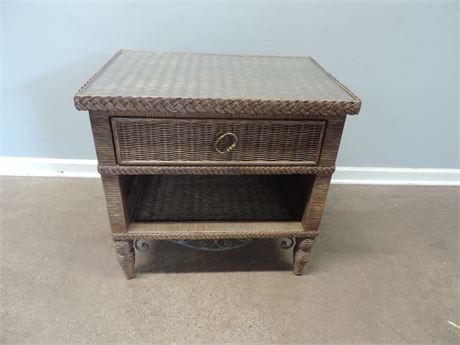 Wicker / Rattan Style Accent Table