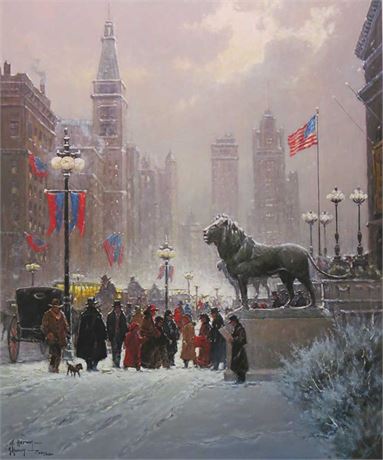 Signed "Exhibition Day" Print by G. Harvey