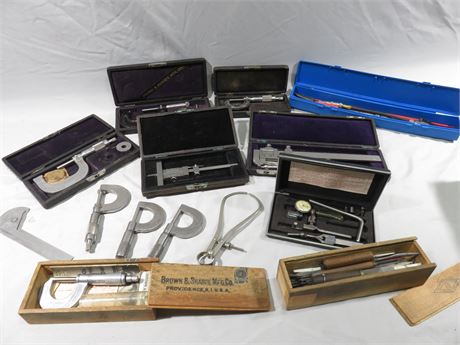 Assorted Micrometers & Machinist Tools