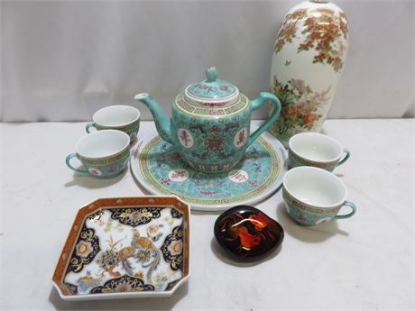Asian Tea Set & Tableware Lot