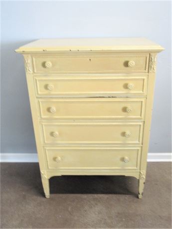 Vintage Painted 5-Drawer Chest