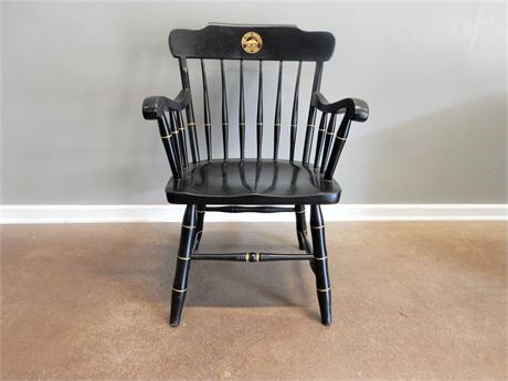 Vintage Kent State Black Wood Chair
