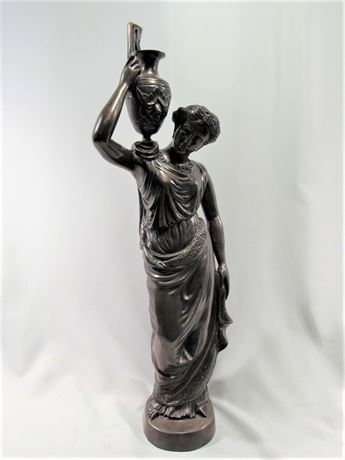 24" Sculpture - Lady Holding and Urn
