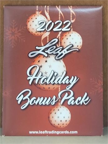 thumbnail image 2 of 2020 Leaf Holiday Bonus Sealed Pack – Sports Trading Card Pack 2 of 4