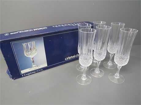 CRISTAL D'ARQUES Crystal Champagne Flutes & Wine Goblets