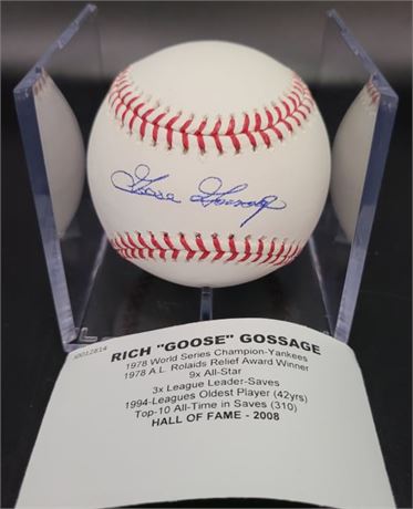 Goose Gossage Autograph Officially Licensed Baseball with COA