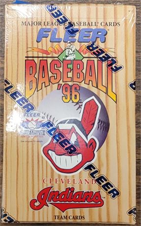 1996 Fleer Cleveland Indians Factory Sealed Wax Box