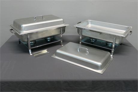 Pair of Stainless Steel Chaffing Dishes by Polar Ware