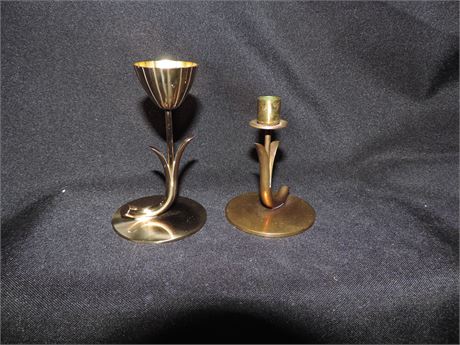 Brass Tulip Candleholders / GUNNER ANDER