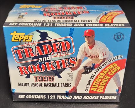 1999 TOPPS TRADED & ROOKIES COMPLETE SET WITH 1 ROOKIE AUTOGRAPH