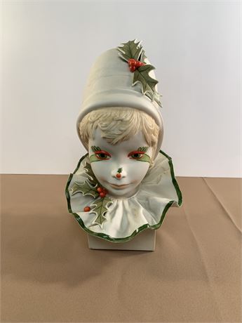 RARE Vintage Cybis Porcelain Holly Clown Figurine