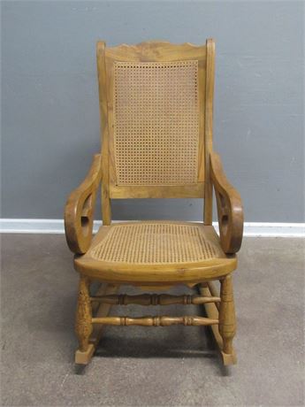 Lincoln Style Cane Seat & Back Rocking Chair - Santo Domingo