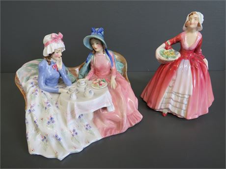 ROYAL DOULTON "Afternoon Tea" & "Janet" Figurines