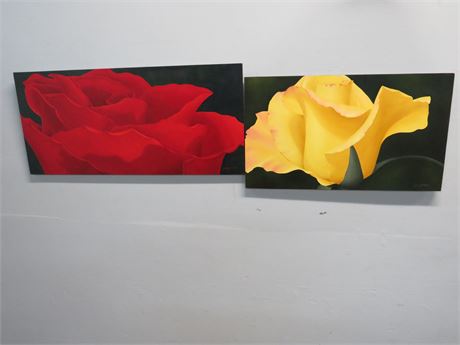 JANE JONES Floral Board Paintings