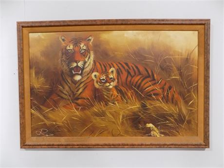 Signed Tiger Painting