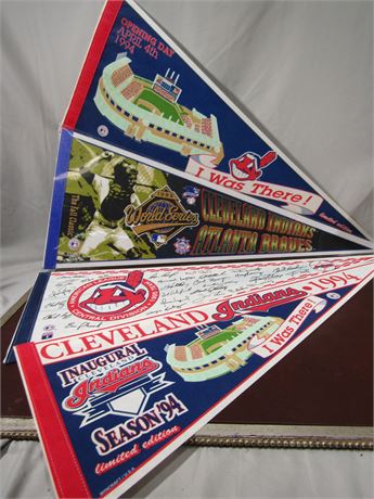 Indians, World Series, Conference Champs, Opening Day Pennants