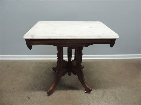 EASTLAKE Style Marble Top Table