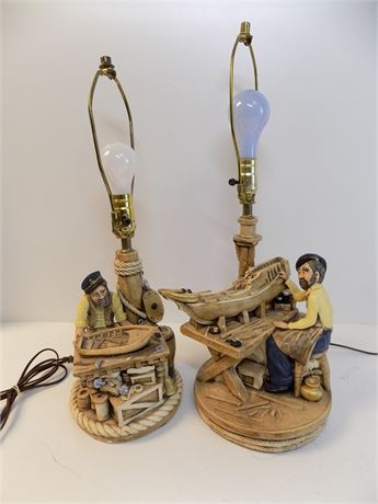 Mid-Century Nautical Lamps