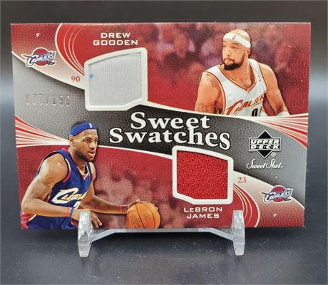 LeBron James & Drew Gooden Game Used Patch Card Upper Deck 2006-07