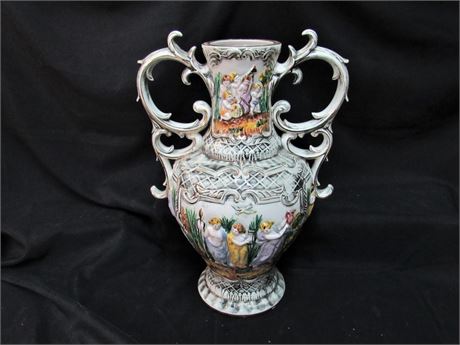 Large Ornate Embossed Vase/Urn - Pereiras Valado, Portugal